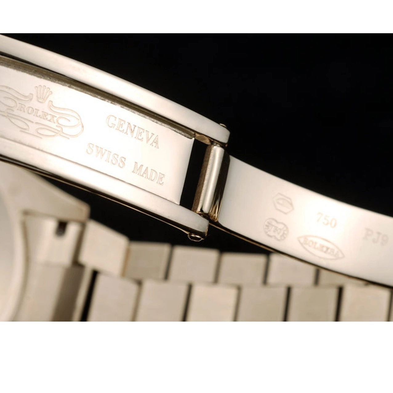 MiroTime 0713 Rolex Swiss DayDate Gold Stainless Steel Ribbed Bezel Gold Dial 41997
